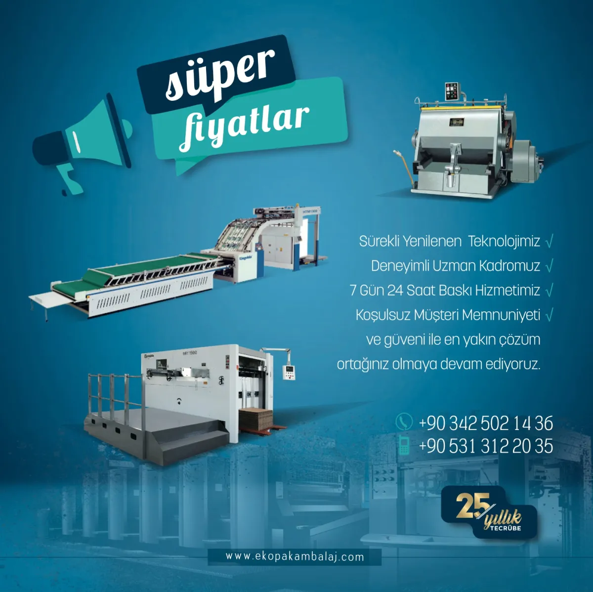 Ekopak Ambalaj ofset baskı ve kutu üretim makinesi